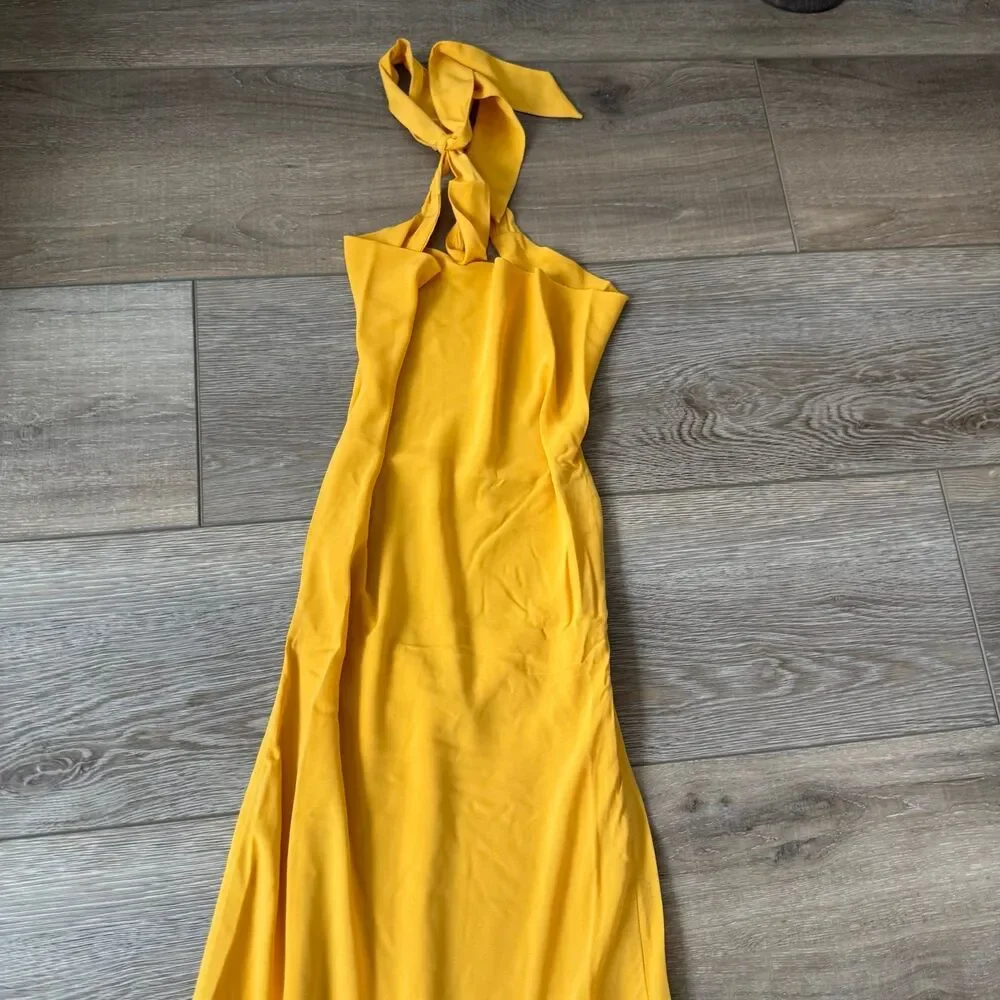 NWT Abercrombie & Fitch Cowl Halter Maxi Dress